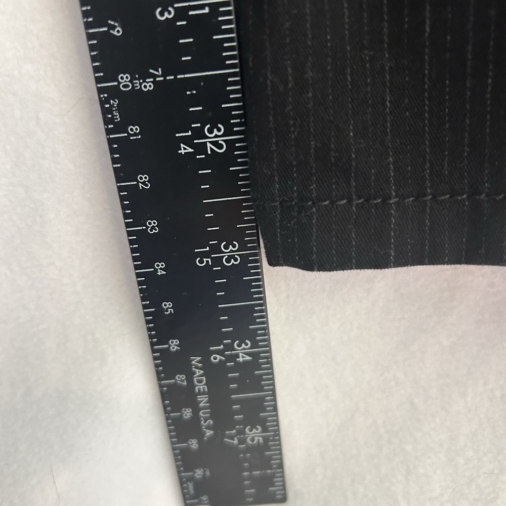 Gardeur Nigel 1 Pants Mens 34x32 Black With Thin White Stripes 5Pocket Stretch - Picture 12 of 16